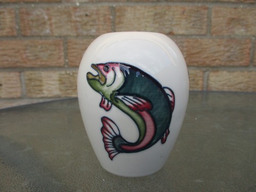 Moorcroft trout fish panel - moorcroft,