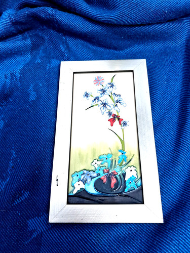 Framed moorcroft tube lined - moorcroft,