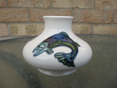 Moorcroft trout fish panel - ,