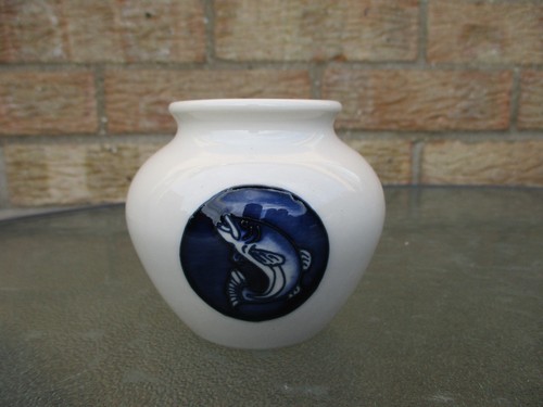 Moorcroft trout fish panel - moorcroft,