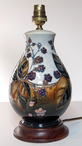 Moorcroft bramble lamp - moorcroft,