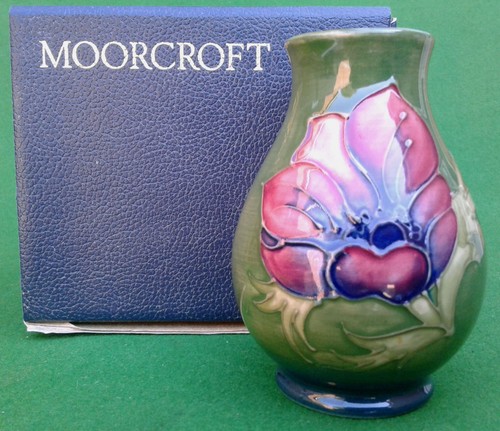 Moorcroft anemone vase - vase, boxed