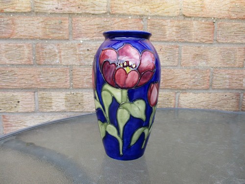 Moorcroft red tulip - moorcroft, blue